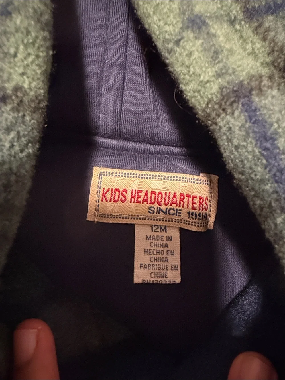 Kids plaid warm flannel jacket size 9-12 months